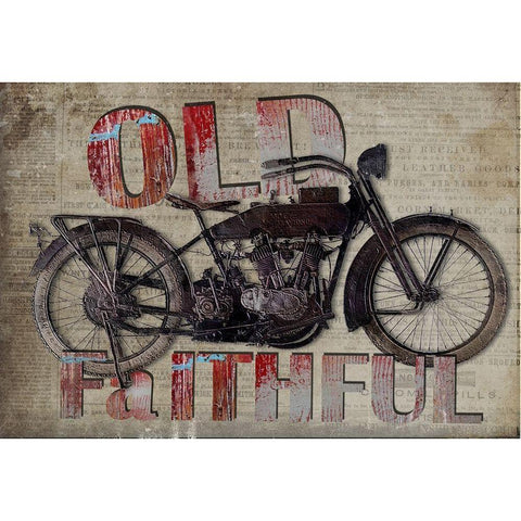 Old Faithful Black Modern Wood Framed Art Print by Smith, Karen