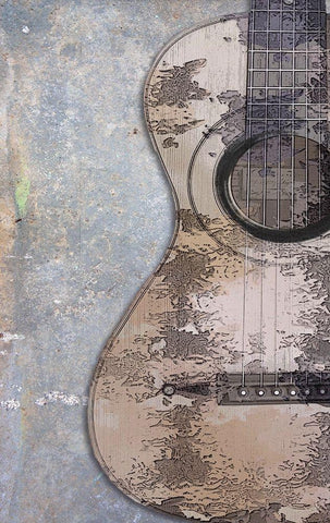 Rugged Strings White Modern Wood Framed Art Print with Double Matting by Smith, Karen