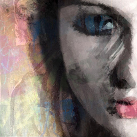 Facepaint II Gold Ornate Wood Framed Art Print with Double Matting by Smith, Karen