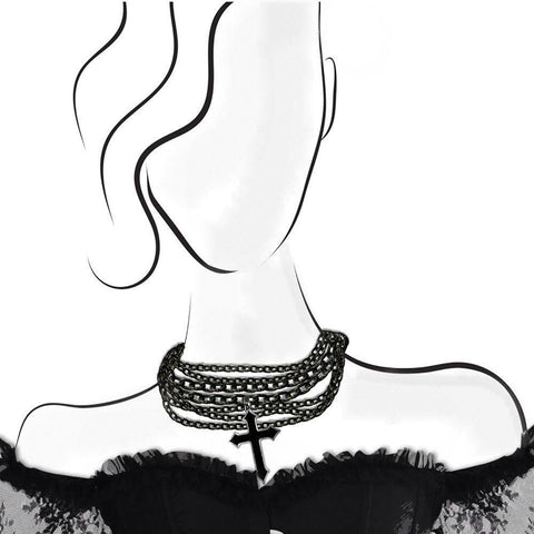 Couture Goth  White Modern Wood Framed Art Print by Smith, Karen