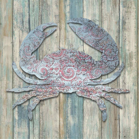 Crab Black Modern Wood Framed Art Print with Double Matting by Smith, Karen