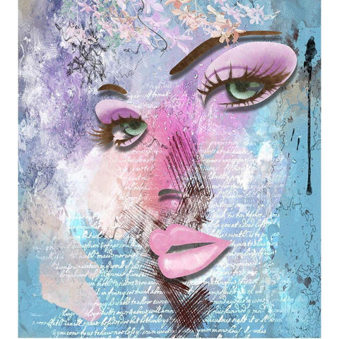 Face in the Mist White Modern Wood Framed Art Print by Smith, Karen