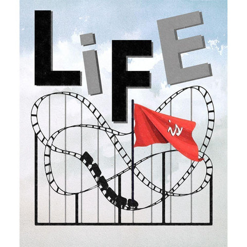 Life White Modern Wood Framed Art Print by Smith, Karen