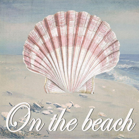 On the Beach White Modern Wood Framed Art Print by Smith, Karen