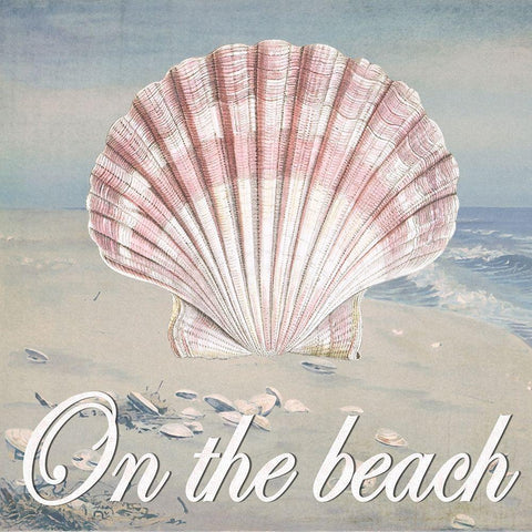 On the Beach White Modern Wood Framed Art Print with Double Matting by Smith, Karen