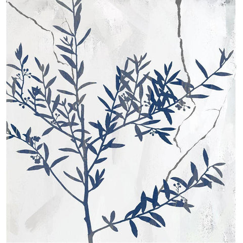 Blue Moves I Black Modern Wood Framed Art Print with Double Matting by Smith, Karen