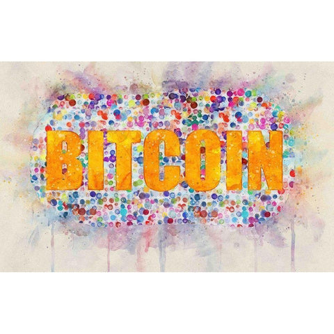 Bitcoin Era II Gold Ornate Wood Framed Art Print with Double Matting by Surma, Agata