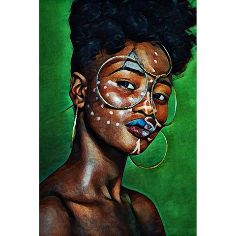 Uma Black Modern Wood Framed Art Print by Aldridge, Ashley