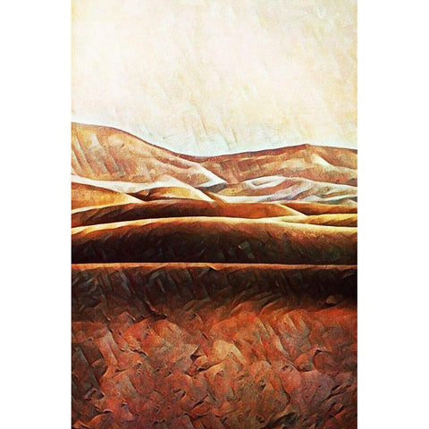 Sahara Sand Dunes II Black Modern Wood Framed Art Print with Double Matting by Aldridge, Ashley