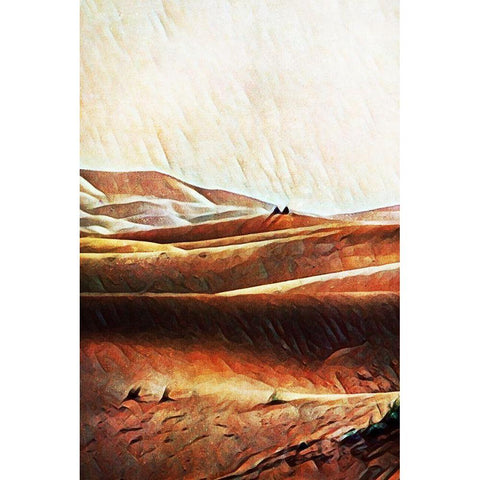Sahara Sand Dunes III White Modern Wood Framed Art Print by Aldridge, Ashley