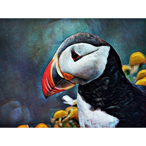 Atlantic Puffin Peculiar White Modern Wood Framed Art Print by Aldridge, Ashley