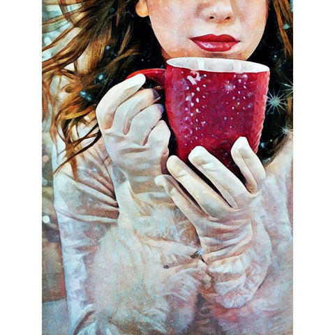 White Winter Warmer White Modern Wood Framed Art Print by Aldridge, Ashley