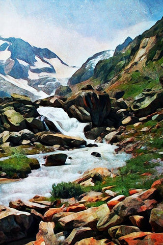 Susten Pass Worth Taking II White Modern Wood Framed Art Print with Double Matting by Aldridge, Ashley