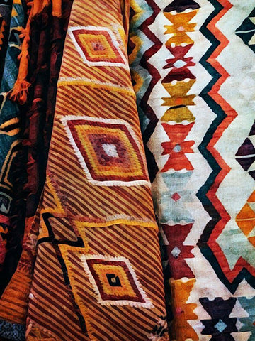 Multi-Patterned Mayhem Black Ornate Wood Framed Art Print with Double Matting by Aldridge, Ashley