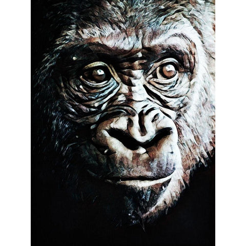 Primate Perfection I Gold Ornate Wood Framed Art Print with Double Matting by Aldridge, Ashley