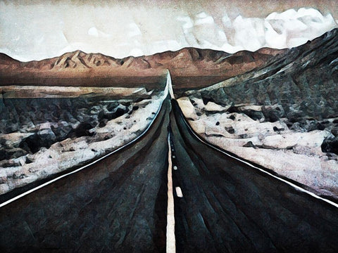 Road to Nowhere White Modern Wood Framed Art Print with Double Matting by Aldridge, Ashley