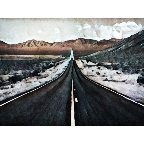 Road to Nowhere Black Modern Wood Framed Art Print by Aldridge, Ashley