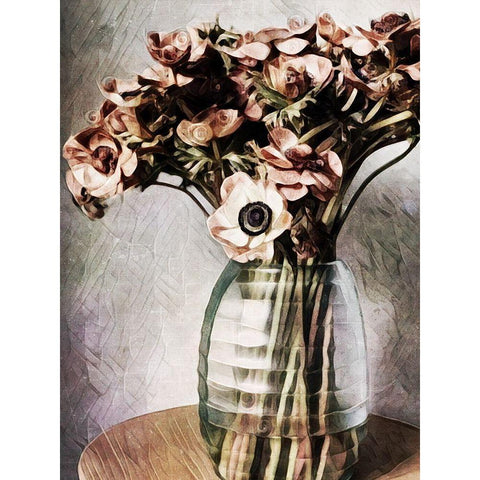 Dried Pastel Poppies White Modern Wood Framed Art Print by Aldridge, Ashley