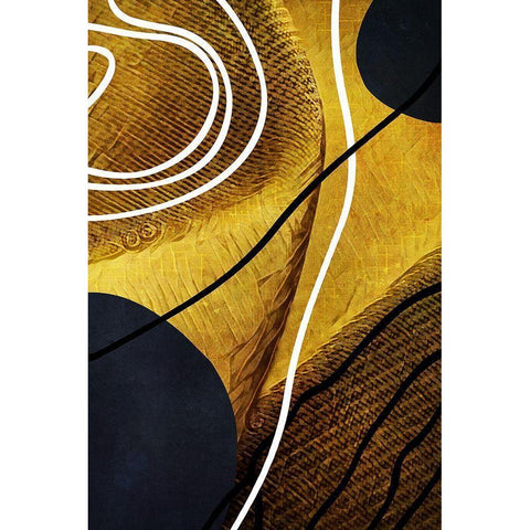 Textured Shapes and Lines I Gold Ornate Wood Framed Art Print with Double Matting by Aldridge, Ashley