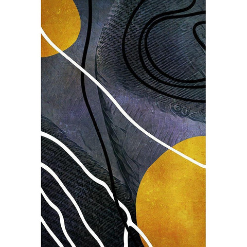 Textured Shapes and Lines II Gold Ornate Wood Framed Art Print with Double Matting by Aldridge, Ashley