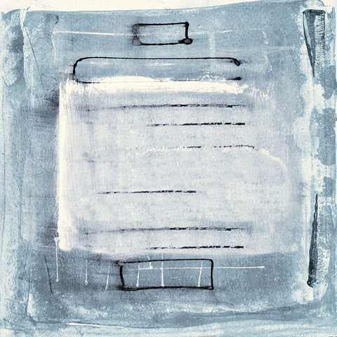 Mozaic 21 White Modern Wood Framed Art Print by Aryai, Sia