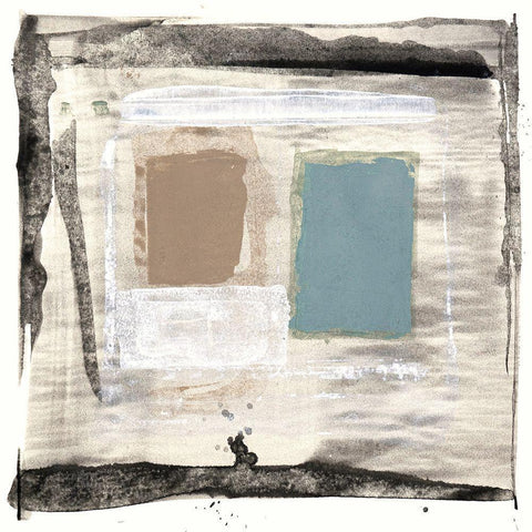 Mozaic 22 White Modern Wood Framed Art Print by Aryai, Sia