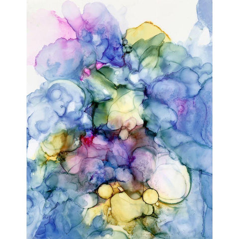 Pansy Explosion Black Modern Wood Framed Art Print by Curinga, Kim