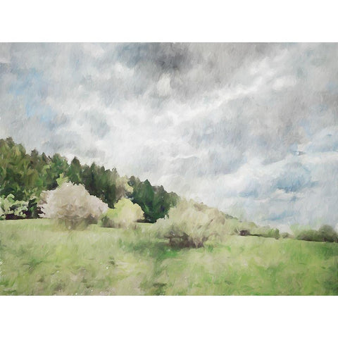 Trees in Bloom White Modern Wood Framed Art Print by Curinga, Kim