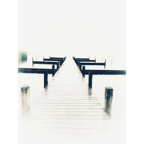 Bleached Pier I White Modern Wood Framed Art Print by Curinga, Kim