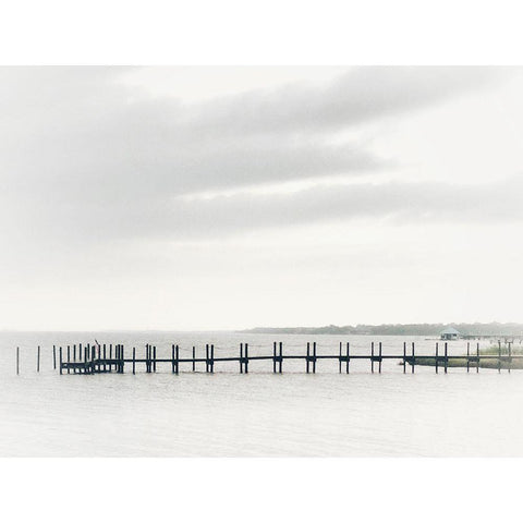 Sound Pier White Modern Wood Framed Art Print by Curinga, Kim