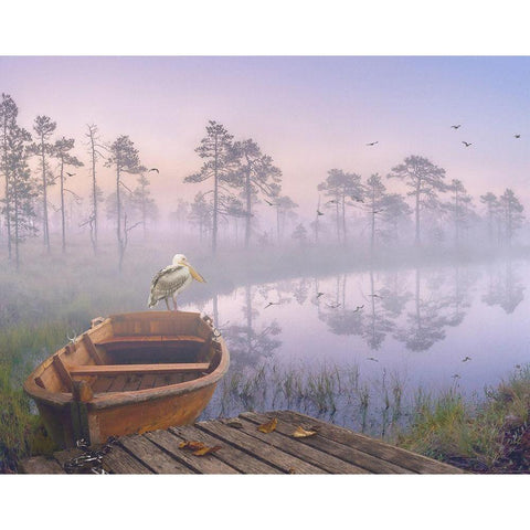 DaybreakBlues Black Modern Wood Framed Art Print by Hunziker, Steve