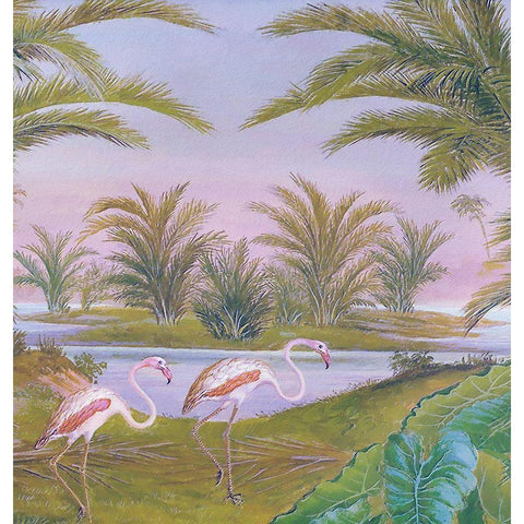 Tranquil Tropics II Gold Ornate Wood Framed Art Print with Double Matting by Hunziker, Steve
