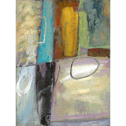 Cool Jazz Black Modern Wood Framed Art Print with Double Matting by Joy, Julie