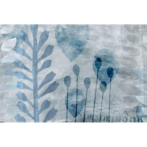 Brushwood White Modern Wood Framed Art Print by Naskrent, Delores