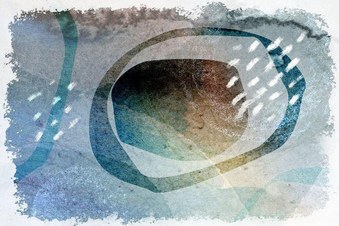 Transcription White Modern Wood Framed Art Print with Double Matting by Naskrent, Delores