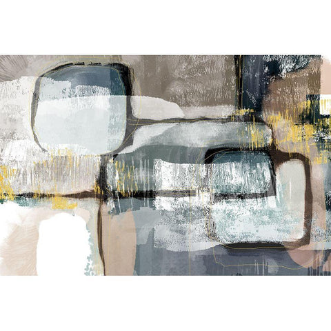 Spatial Lodge Black Modern Wood Framed Art Print with Double Matting by Naskrent, Delores