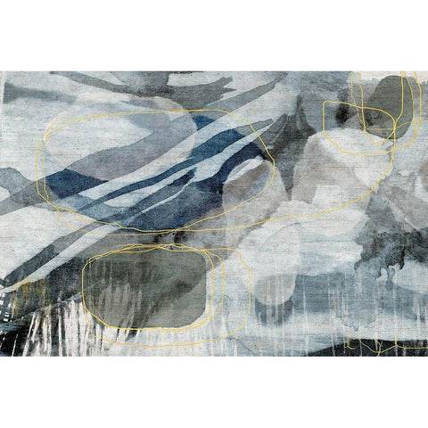 Pearly Dusk Black Modern Wood Framed Art Print with Double Matting by Naskrent, Delores