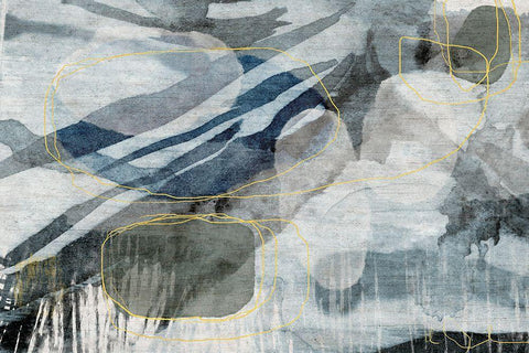 Pearly Dusk White Modern Wood Framed Art Print with Double Matting by Naskrent, Delores