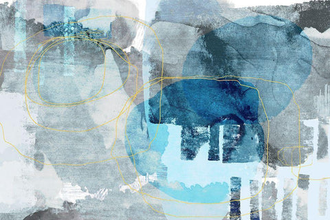 Iron Heather White Modern Wood Framed Art Print with Double Matting by Naskrent, Delores