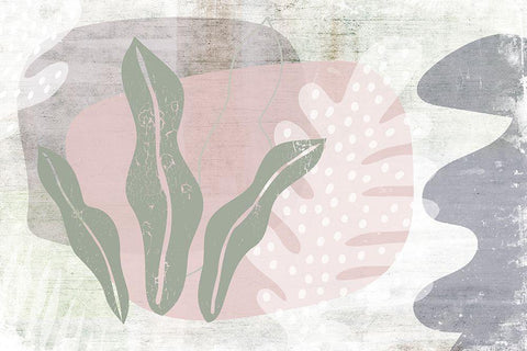 Moss Hedge White Modern Wood Framed Art Print with Double Matting by Naskrent, Delores