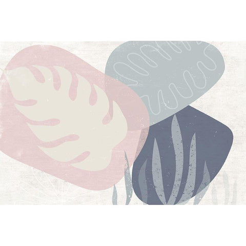 Tender Lichen White Modern Wood Framed Art Print by Naskrent, Delores