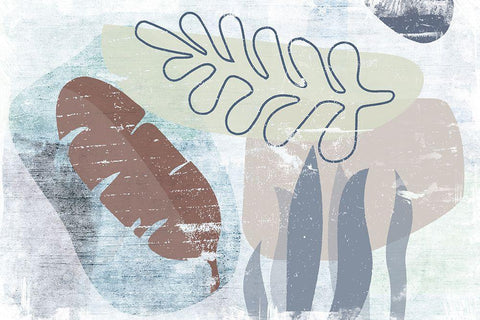 Ambrosial White Modern Wood Framed Art Print with Double Matting by Naskrent, Delores