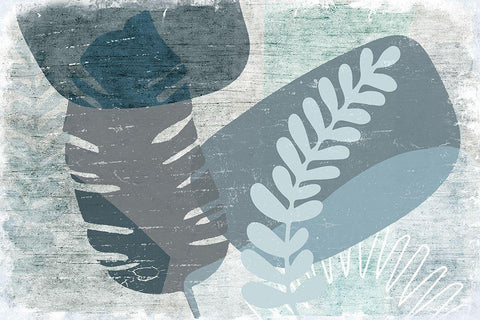 Budding Greenery Black Ornate Wood Framed Art Print with Double Matting by Naskrent, Delores