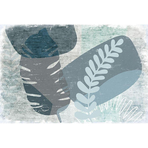 Budding Greenery Black Modern Wood Framed Art Print by Naskrent, Delores