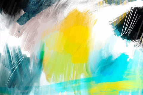 Glowing Sky White Modern Wood Framed Art Print with Double Matting by Naskrent, Delores