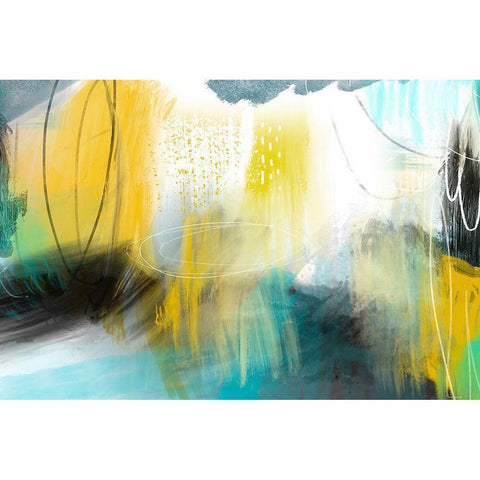 Forecast of Rain Black Modern Wood Framed Art Print with Double Matting by Naskrent, Delores