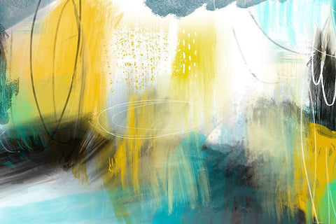 Forecast of Rain White Modern Wood Framed Art Print with Double Matting by Naskrent, Delores