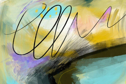 Mumble White Modern Wood Framed Art Print with Double Matting by Naskrent, Delores