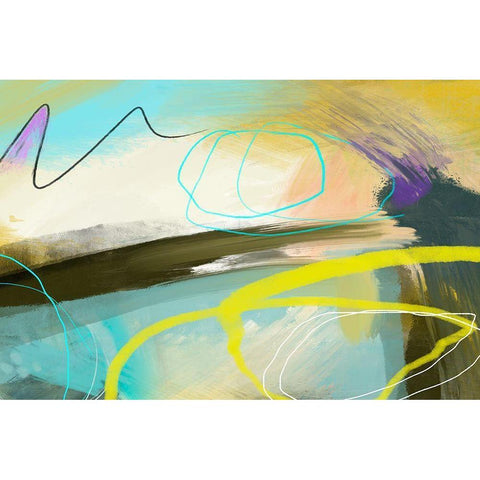 Modulate White Modern Wood Framed Art Print by Naskrent, Delores