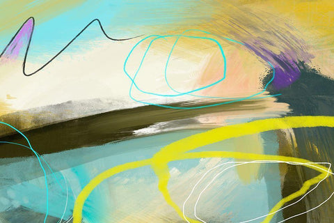 Modulate White Modern Wood Framed Art Print with Double Matting by Naskrent, Delores